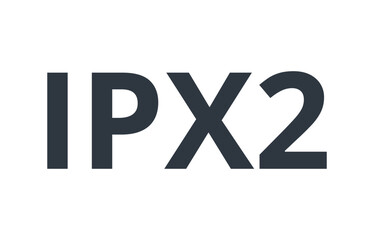 Obraz premium Protected against vertically spraying water icon.