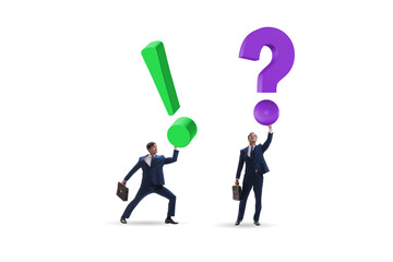 Concept of question and exclamation marks