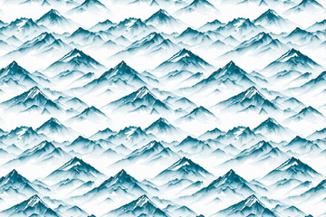 Blue misty mountains with gentle slopes. Seamless pattern. Modern stylish abstract texture.