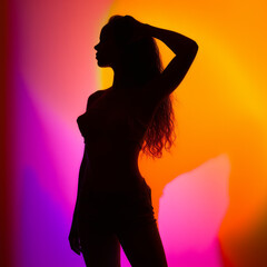 colorful silhouette of a person