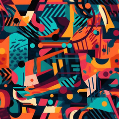 Futurism with different brush strokes and colors - Ai Generative