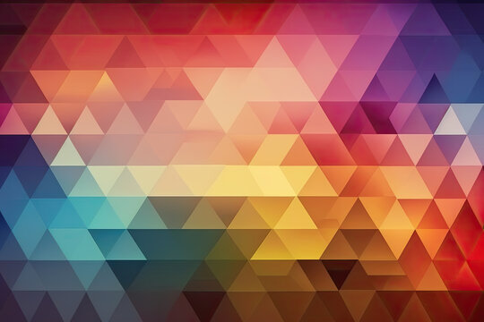 abstract colorful polygon background. Generative AI