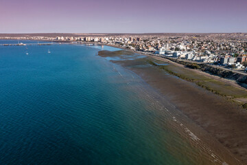 Puerto Madryn City, entrance portal to the Peninsula Valdes natural reserve, World Heritage Site, Patagonia, Argentina.