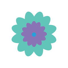 funny bright modern hippie flower vector illustration