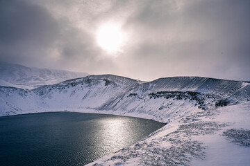 snow covered mountains