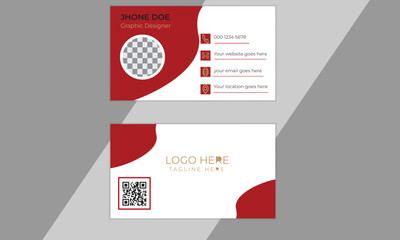 business card template, double sided creative business card ,modern visiting card, simple business card layout.