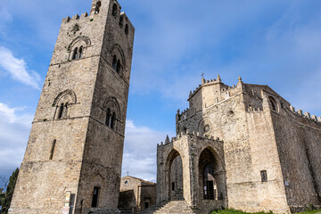 Fototapeta na wymiar View of Erice, a medieval town and commune in the province of Trapani, sicily, Italy