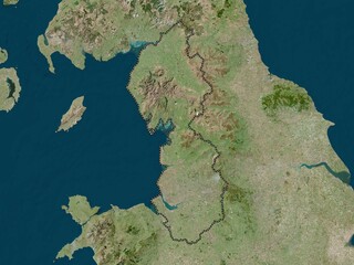 North West, United Kingdom. High-res satellite. No legend