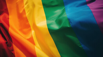 Close up photo of a LGBT flag, Generative AI
