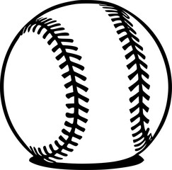 Baseball | Minimalist and Simple Silhouette - Vector illustration