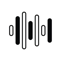 Audiowave icon. Suitable for Web Page, Mobile App, UI, UX and GUI design