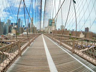 walking for Brooklyn bridge, New York 
