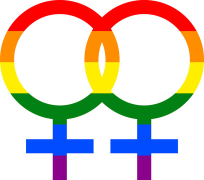 Lesbian gender orientation rainbow symbol sexual icon
