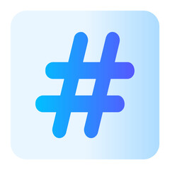 hashtag gradient icon
