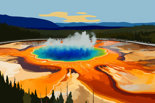 Energetic Depiction Of The Grand Prismatic Spring