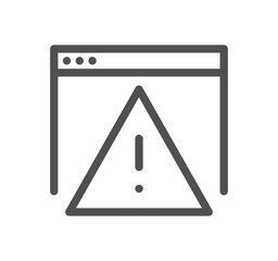 Warning related icon outline and linear vector.