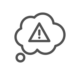 Warning related icon outline and linear vector.