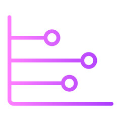 line graph gradient icon