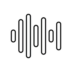 Audiowave icon. Suitable for Web Page, Mobile App, UI, UX and GUI design
