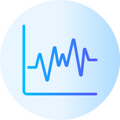 frequency graph gradient icon