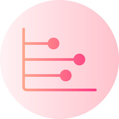 line graph gradient icon