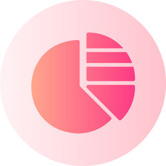 pie chart gradient icon