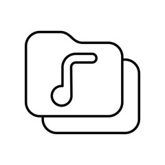 Music Folder icon. Suitable for Web Page, Mobile App, UI, UX and GUI design