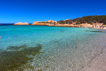 Fototapeta na wymiar Spiaggia di Cala Andreani, Caprera, Arcipelago de La Maddalena, provincia di Sassari, Sardegna, Italia, Europa