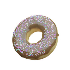 3d donut isolated on white