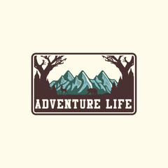 Adventure Life Badge Logo Design