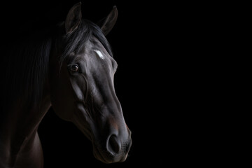 Fototapeta na wymiar Photo of a horse, Generative AI