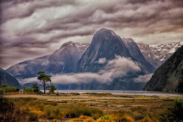 Cloudy Milford Sound 