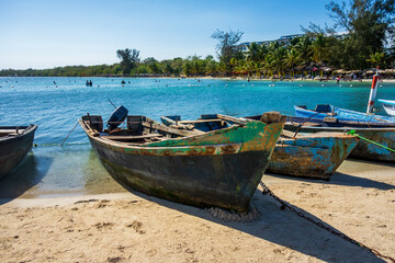 Fototapeta na wymiar Santo Domingo, Dominican Republic, 03.25.2023: view of Boca Chica beach.