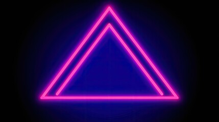A neon pink triangle on a black background created with Generative AI technology