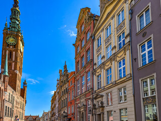 old town hall in gdansk in spring 