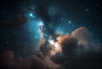 Fototapeta na wymiar space sky background with stars. Generative AI