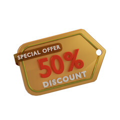 sale tag with ribbon