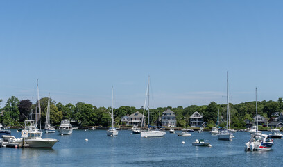 Fototapeta na wymiar Woods Hole Harbor, Falmouth, Massachusetts