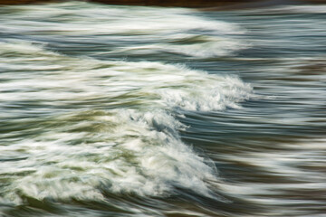 waves on the beach motion blur dynamic