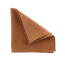 Folded clean napkin on white background