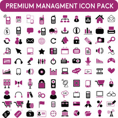 set of icons | Business and management flat icons set. Management icon collection. Vector illustrator