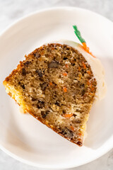 Carrot bundt cake with cream cheese frosting