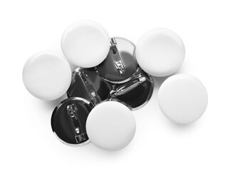 Blank badges isolated on white background