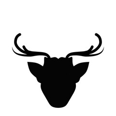 antler deer illustration, Silhouette deer