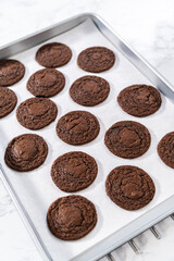 Chocolate Cookies with Chocolate Hearts