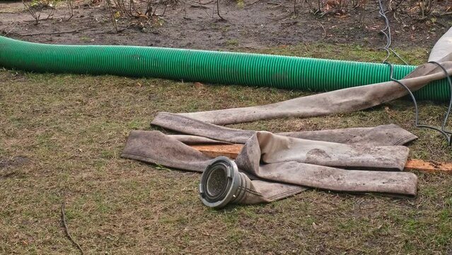 Fabric Fire Hose with Metal Aluminum Coupler