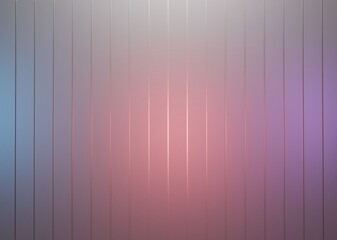 Pink background, multicolored lights. Vertical metal plates. Wallpaper. 3d rendering