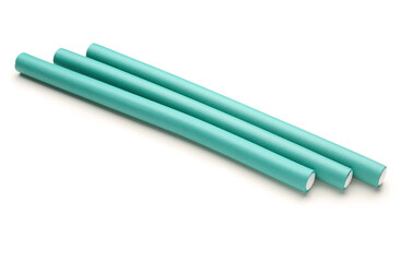 Hair curlers isolated on white background