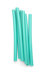 Hair curlers isolated on white background