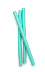 Hair curlers isolated on white background